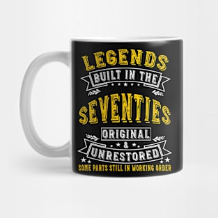 Vintage Seventies Birthday 70s Tee Legends Built In The 1970s Mug